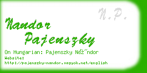 nandor pajenszky business card